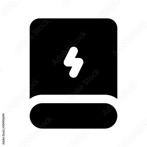 power bank glyph icon