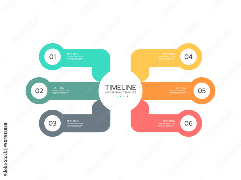 Business infographic template. Organization chart with 6 steps, options. Business infographic template. Organization chart with 6 steps, options.