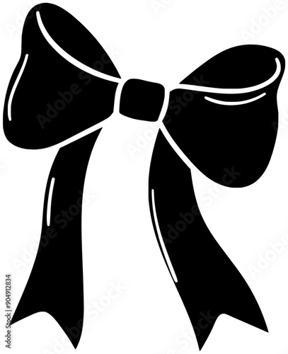 ribbon illustration bow silhouette vector logo holiday icon gift outline satin decoration celebration birthday silk tie elegant accessory fashion shape decorative knot tied for vector graphic