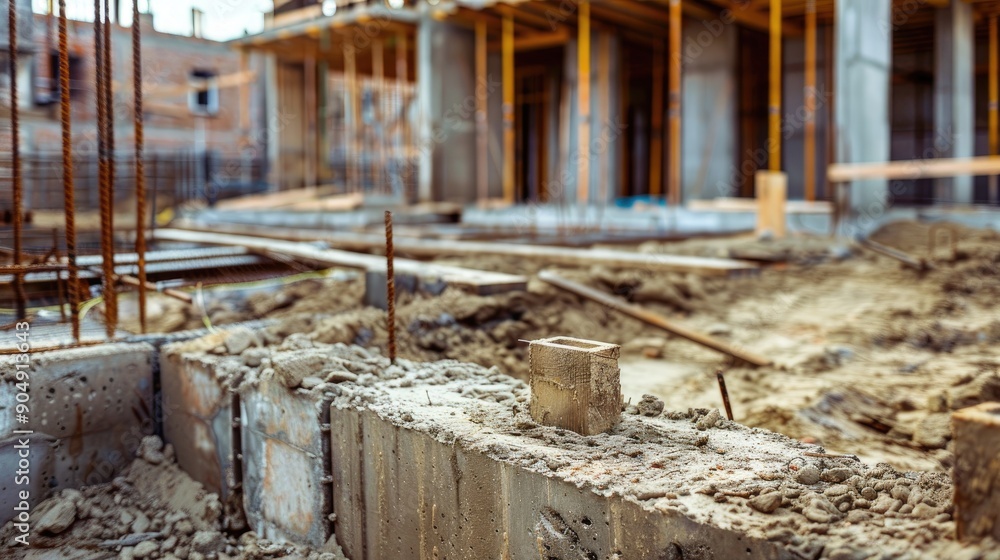 Construction on site made of concrete Construction on site made of concrete
