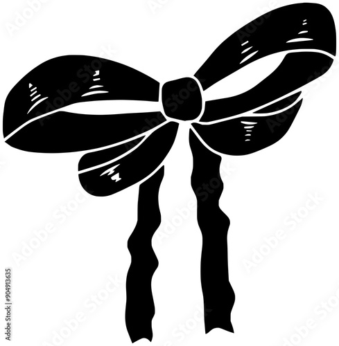 ribbon illustration bow silhouette vector logo holiday icon gift outline satin decoration celebration birthday silk tie elegant accessory fashion shape decorative knot tied for vector graphic