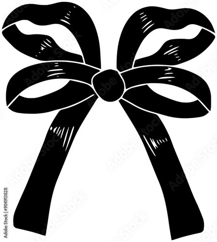 ribbon illustration bow silhouette vector logo holiday icon gift outline satin decoration celebration birthday silk tie elegant accessory fashion shape decorative knot tied for vector graphic