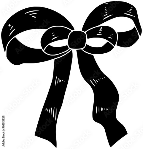 ribbon illustration bow silhouette vector logo holiday icon gift outline satin decoration celebration birthday silk tie elegant accessory fashion shape decorative knot tied for vector graphic