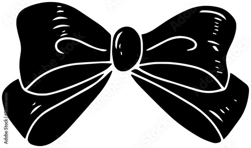 ribbon illustration bow silhouette vector logo holiday icon gift outline satin decoration celebration birthday silk tie elegant accessory fashion shape decorative knot tied for vector graphic