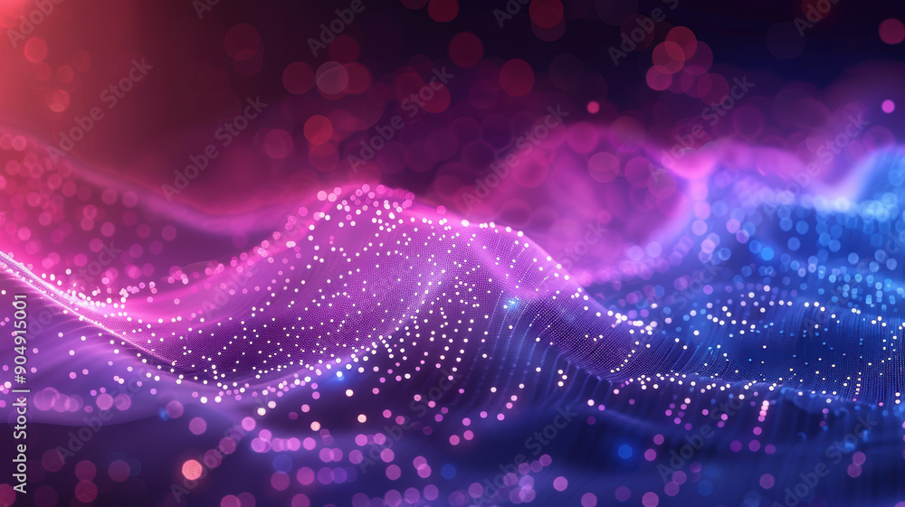 Naklejka premium Futuristic Soft Light Waves