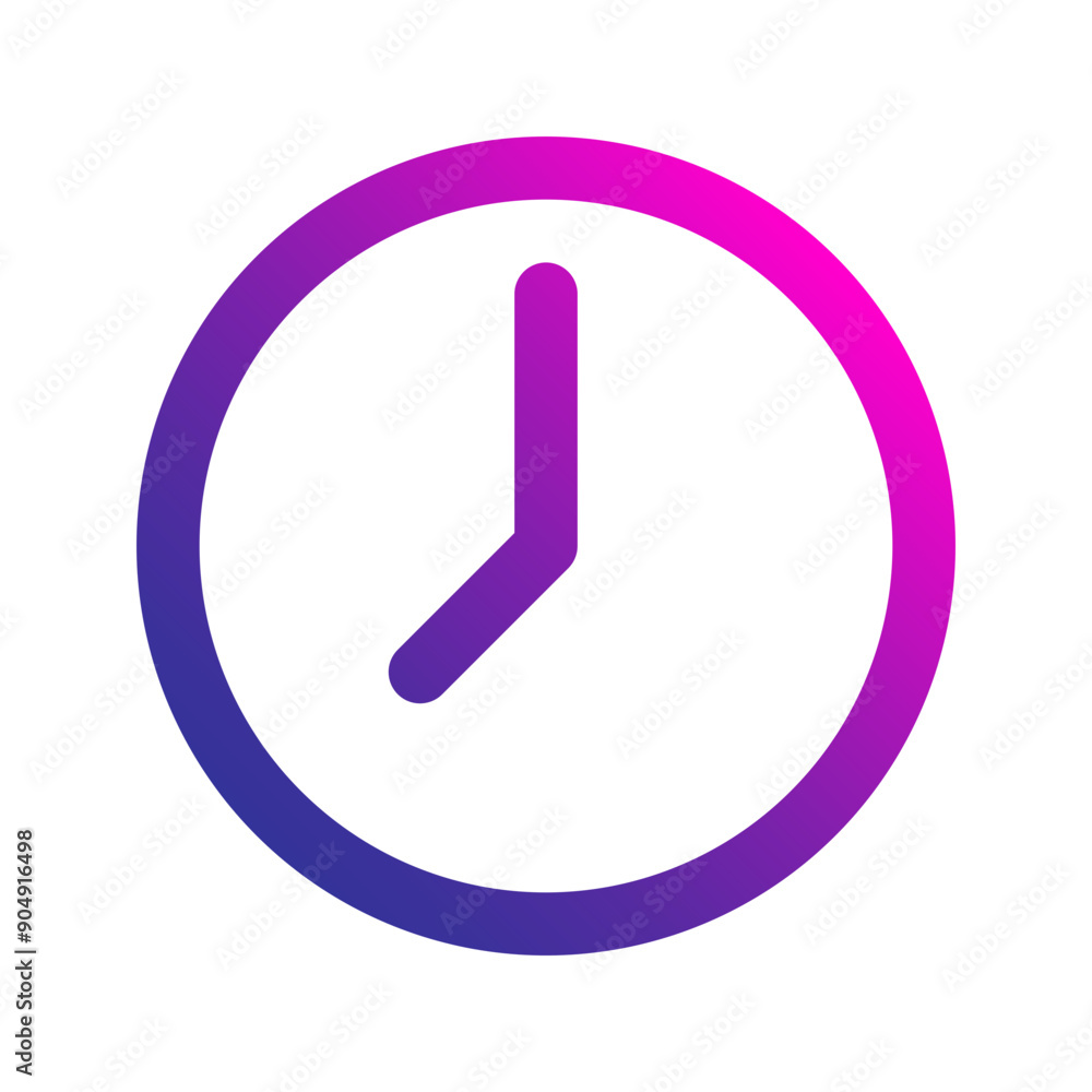 clock gradient icon clock gradient icon