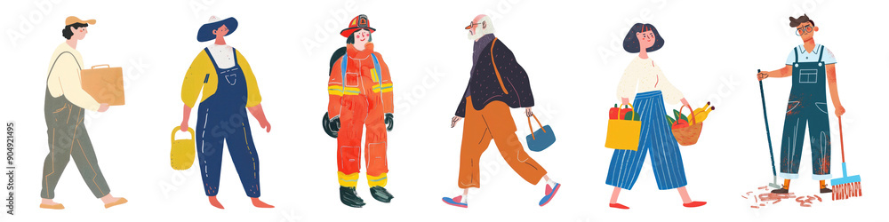 people character lifestyle png cut out element set people character lifestyle png cut out element set
