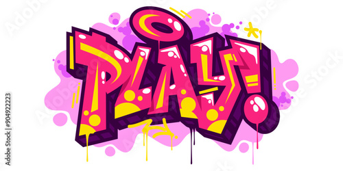 Cool Trendy Street Art Abstract Word Play In Graffiti Urban Style Lettering Vector Illustration Art