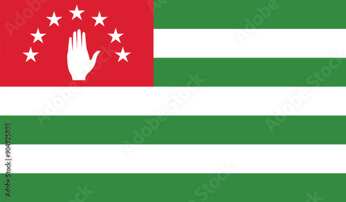 illustration flag of Abkhazia country flag