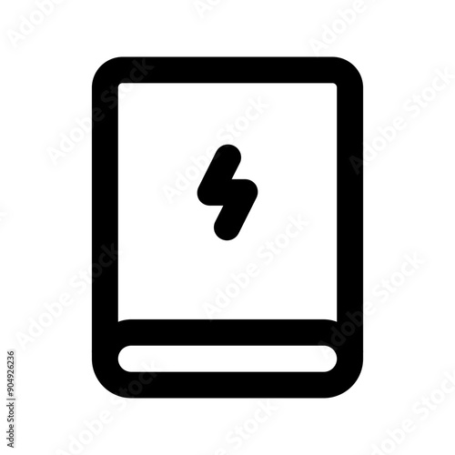 power bank line icon