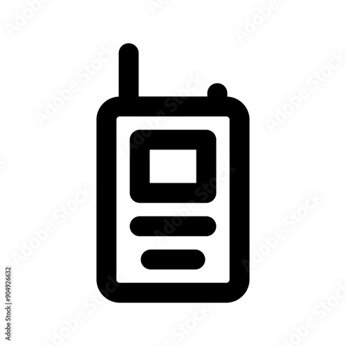 walkie talkie line icon