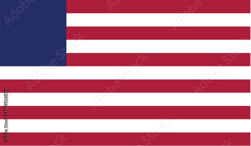 illustration flag of Liberia country flag