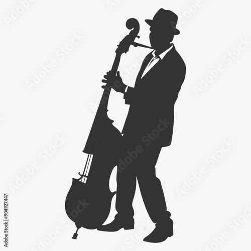 Silhouette of Jazz Musician - Stunning Vector Silhouettes for Creative Projects