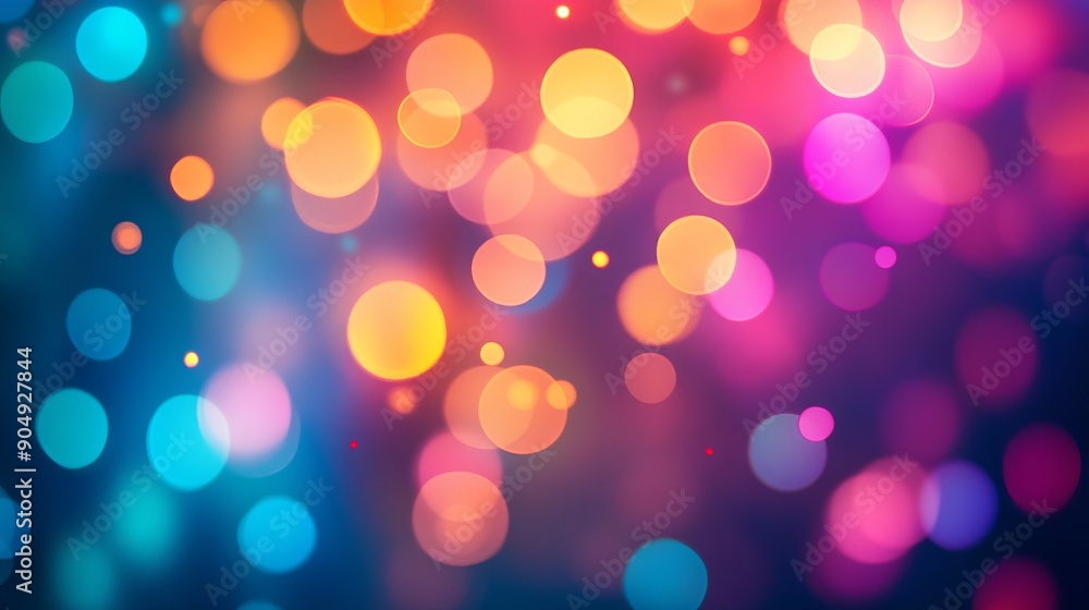 Blurred light effects with neon glow, creating a festive and abstract background. Blurred light effects with neon glow, creating a festive and abstract background.