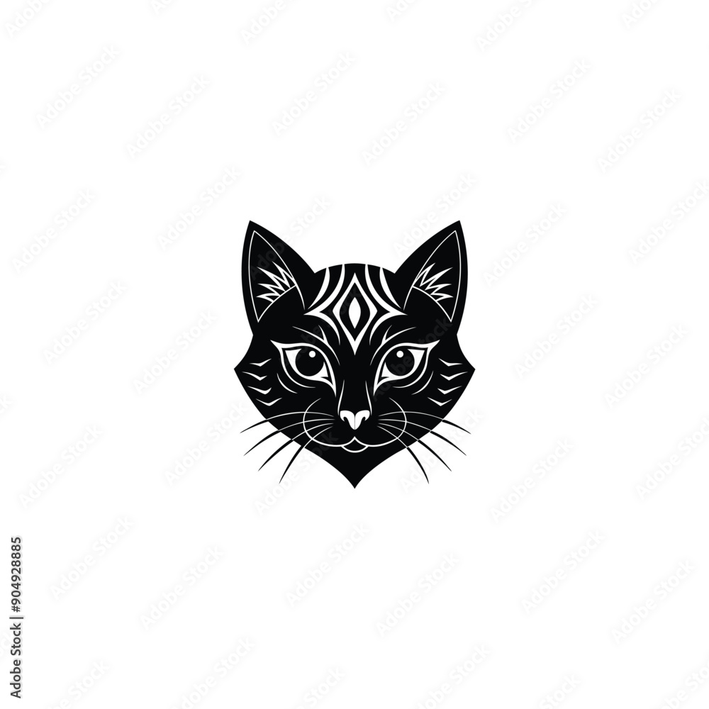black cat head black cat head