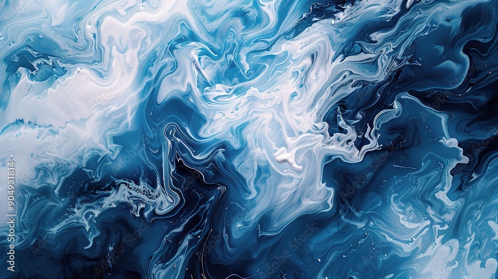Abstract Blue Swirl: A mesmerizing abstract painting featuring a captivating blend of white and blue swirls, evoking a sense of motion, fluidity, and ethereal beauty. Abstract Blue Swirl: A mesmerizing abstract painting featuring a captivating blend of white and blue swirls, evoking a sense of motion, fluidity, and ethereal beauty.