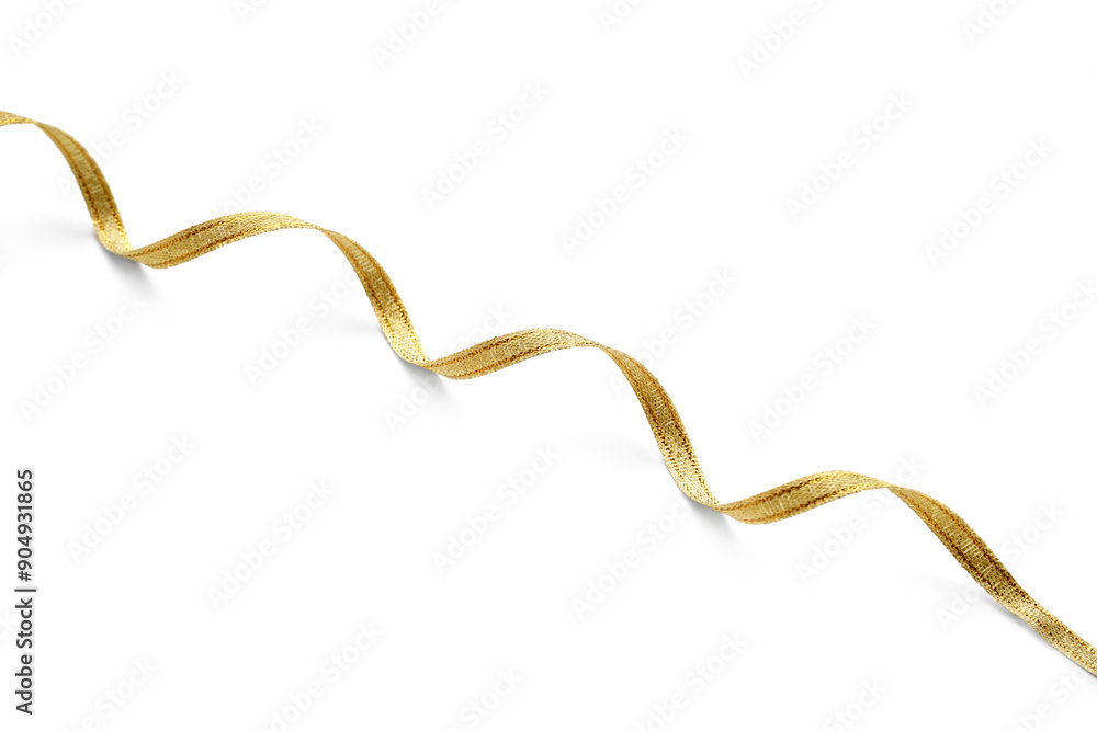 Curled ribbon isolated on white background Curled ribbon isolated on white background