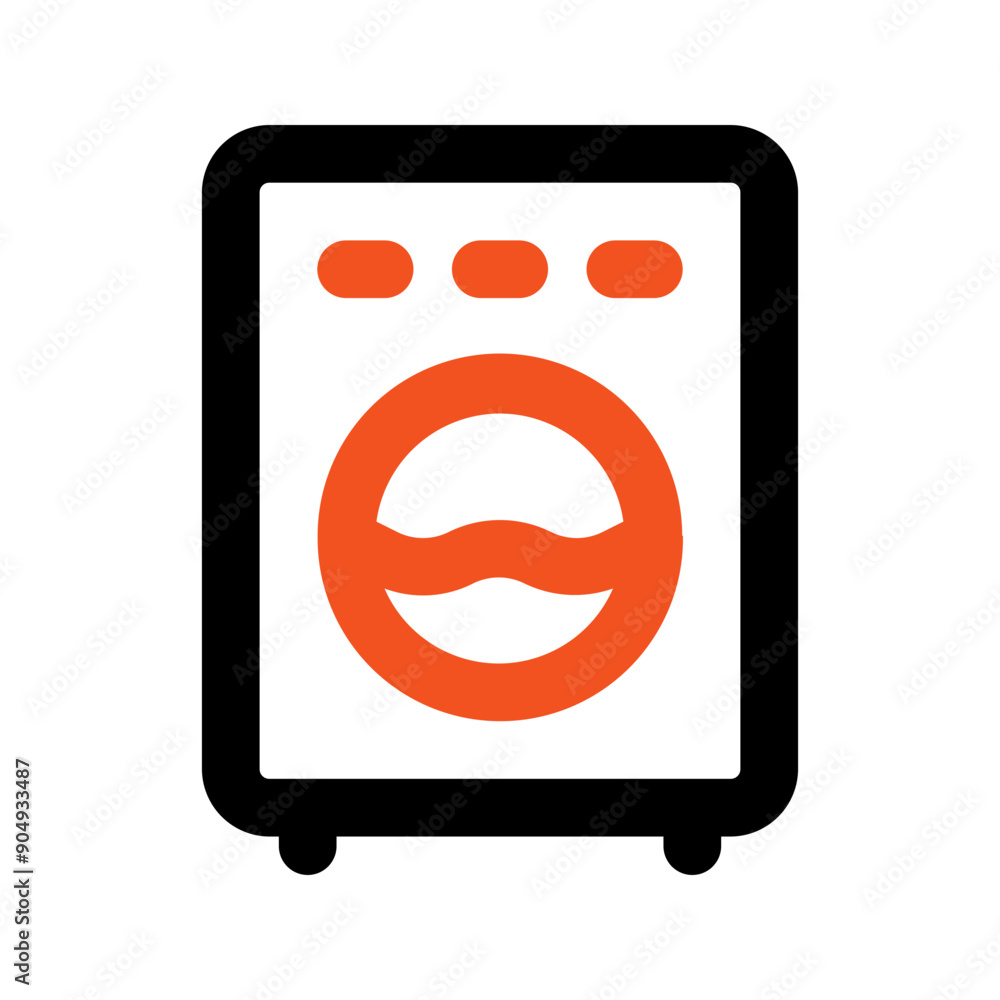 washing machine line color icon washing machine line color icon