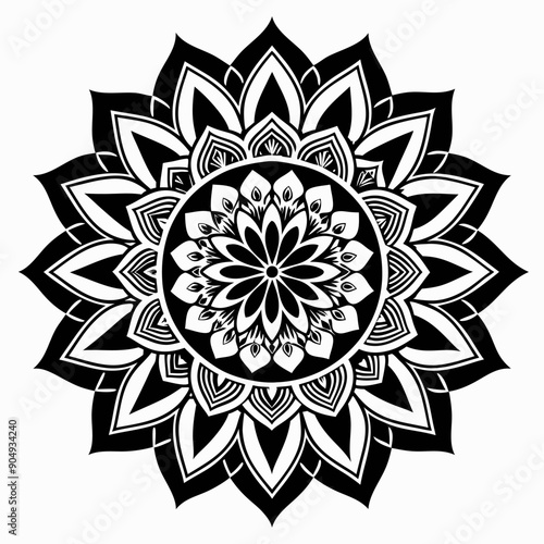 Mandala. Round Ornament Pattern design with white Background