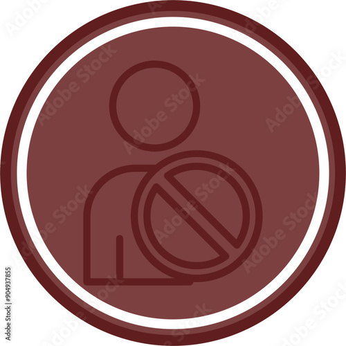 Blaklist Vector Line Double Circle Maroon