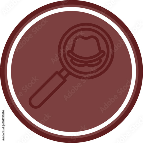 Fraud Vector Line Double Circle Maroon