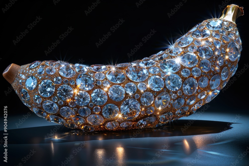 Fototapeta premium Diamonds bananas composition Luxury Fruit