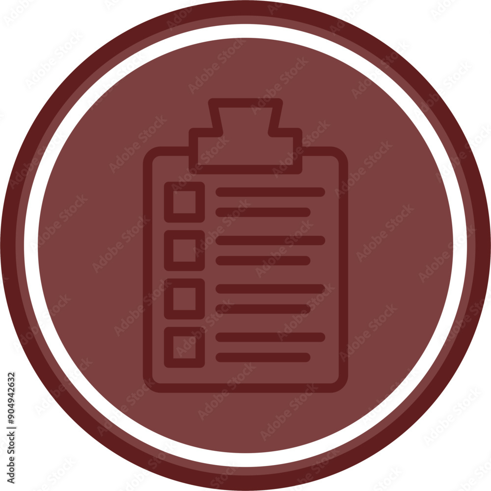 Voter Registration Form Vector Line Double Circle Maroon Voter Registration Form Vector Line Double Circle Maroon