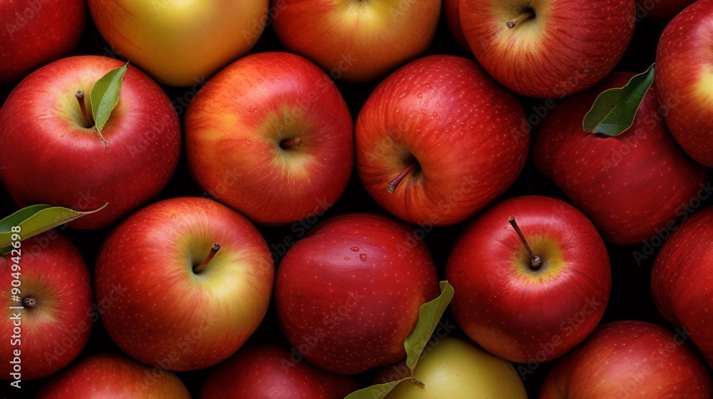 Fresh ripe red apples as background. ai generated art image Fresh ripe red apples as background. ai generated art image
