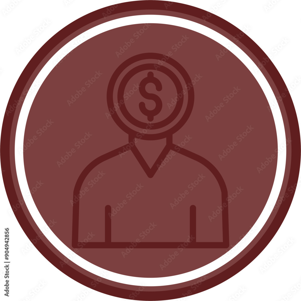 Candidate Portrait Vector Line Double Circle Maroon Candidate Portrait Vector Line Double Circle Maroon
