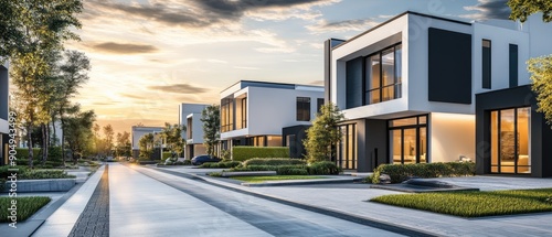 Luxury housing projects, featuring modern townhouses and villas. Explore investment opportunities in the real estate market with property listings