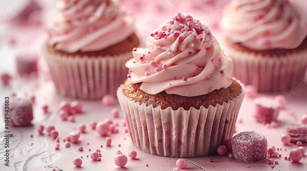 A concept for a pastry shop or bakery. Muffins or cupcakes. Berry or chocolate decor.Milk and White Chocolate. Muffins on the countertop. Kitchen decor. A concept for a pastry shop or bakery. Muffins or cupcakes. Berry or chocolate decor.Milk and White Chocolate. Muffins on the countertop. Kitchen decor.