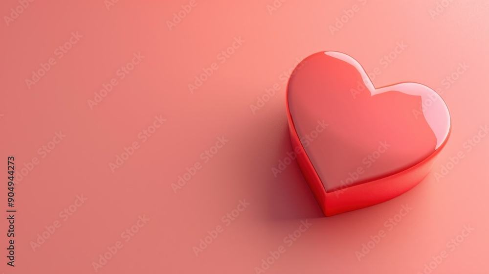 3D Background of the symbol of love, minimalism, flat style. With text space. 3D Background of the symbol of love, minimalism, flat style. With text space.