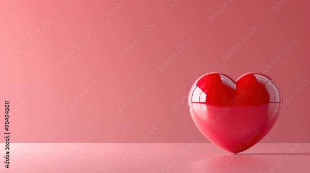 3D Background of the symbol of love, minimalism, flat style. With text space. 3D Background of the symbol of love, minimalism, flat style. With text space.