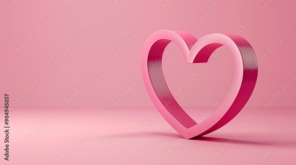3D Background of the symbol of love, minimalism, flat style. With text space. 3D Background of the symbol of love, minimalism, flat style. With text space.