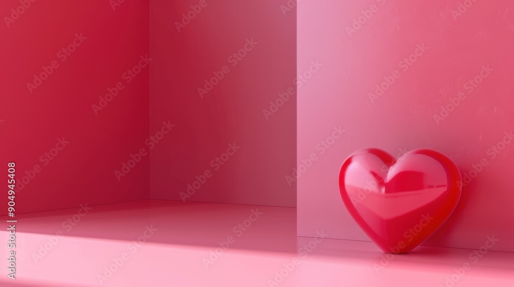 3D Background of the symbol of love, minimalism, flat style. With text space. 3D Background of the symbol of love, minimalism, flat style. With text space.