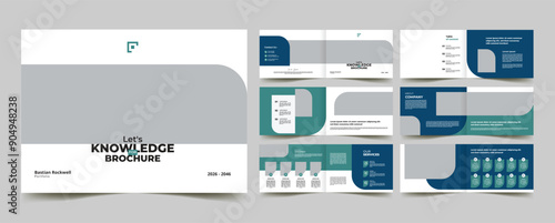 multipurpose business company profile landscape brochure design for geometric shape
