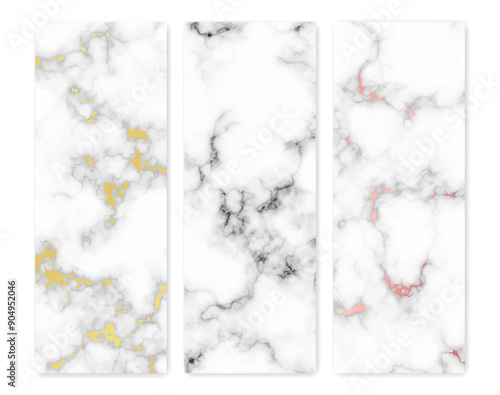 Set of marble texture backgrounds
