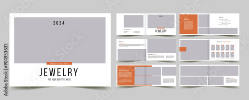 jewelry landscape portfolio brochure template design