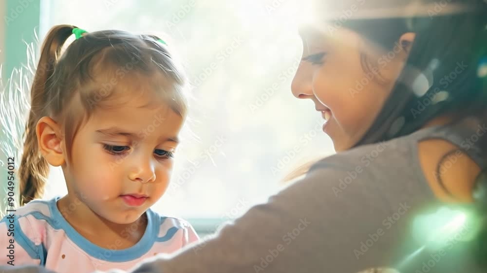 Teacher supporting little girl student at classroom. Teacher supporting little girl student at classroom.