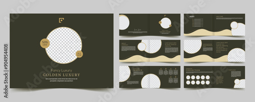 jewelry landscape portfolio brochure template design