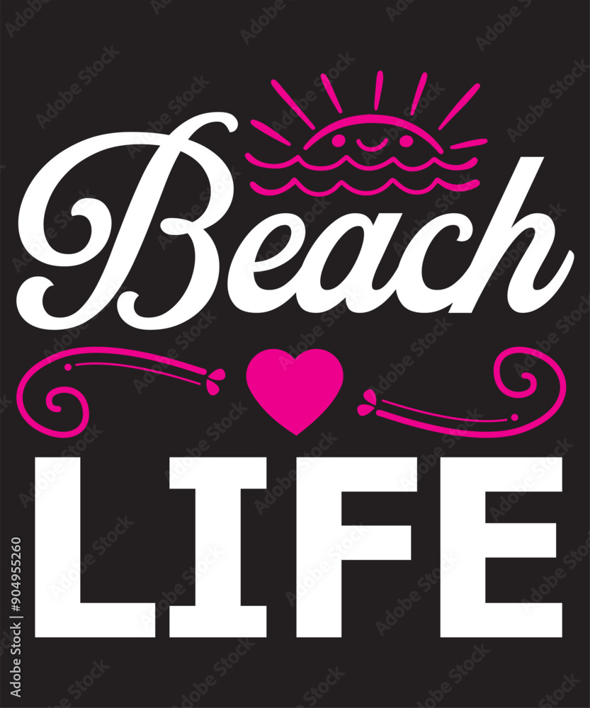 Fototapeta premium beach t-shirt design