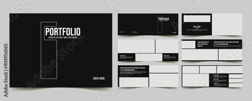 architecture interior landscape portfolio or annual catalog interior template 