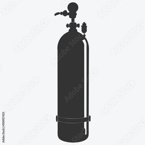 Ultimate Collection of Cylinder, Diving, and Oxygen Icon Silhouettes Vector