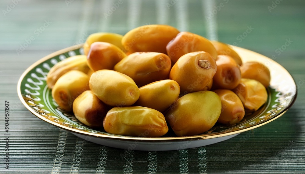 Diet Essentials: Close-Up of Yellow Unripe Dates Diet Essentials: Close-Up of Yellow Unripe Dates
