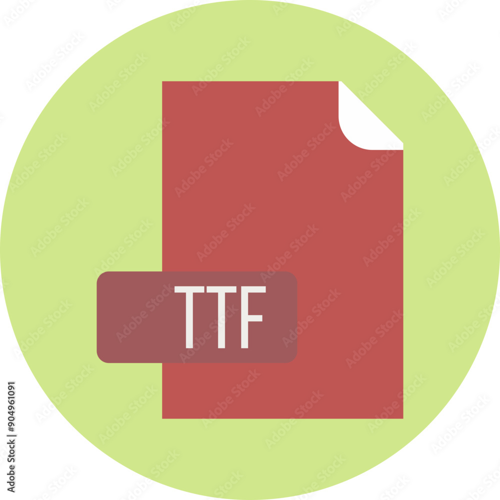 TTF File format icon rounded circle BG TTF File format icon rounded circle BG