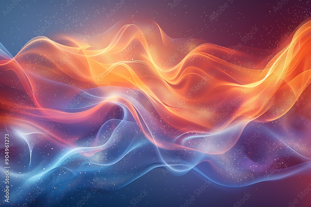 Singular intricately flowing colored smoke stream digital painting. Singular intricately flowing colored smoke stream digital painting.