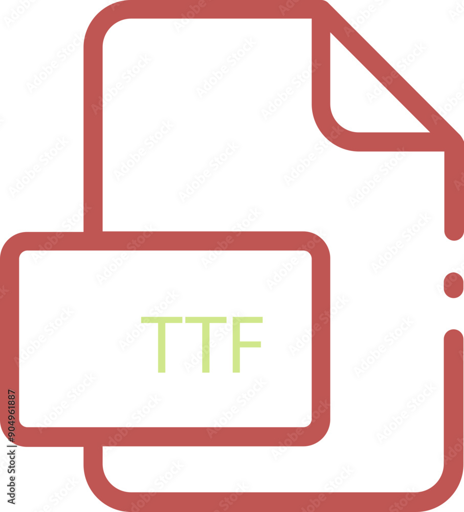 Obraz premium Old brick fill TTF file icon