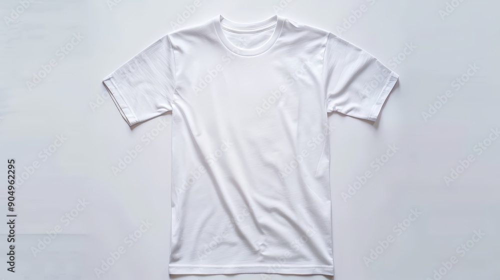 White T-Shirt Mockup on White Background White T-Shirt Mockup on White Background