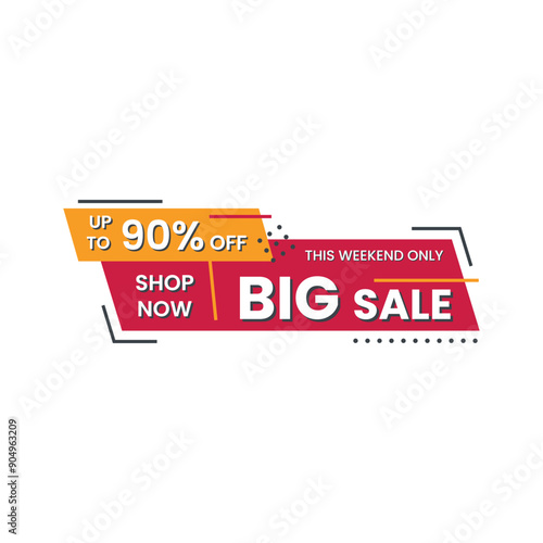 90% sale banner shows a weekend sale for all of you