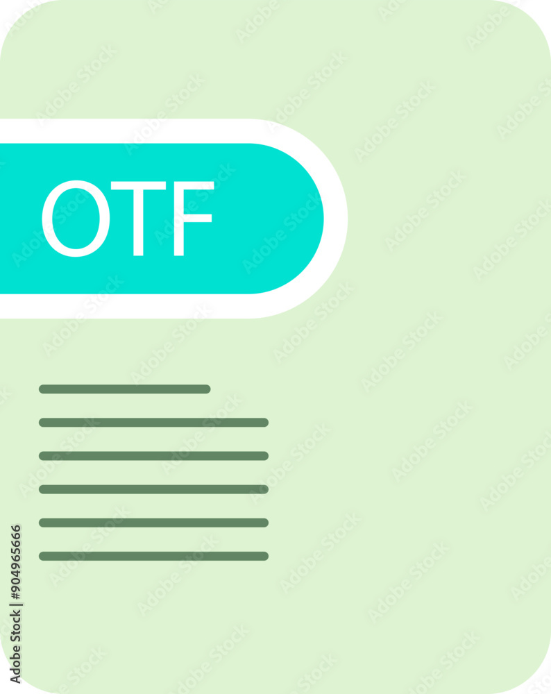 Fototapeta premium OTF File icon deep and minimal